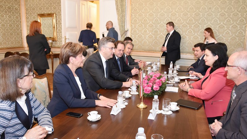 Predsjednik Vlade Andrej Plenković s potpredsjednicom Vlade Ukrajine